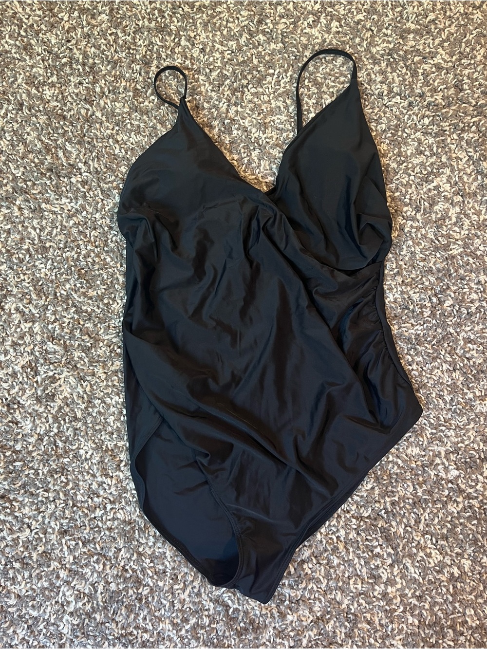 SHEIN Black One-Piece Maternity Swimsuit